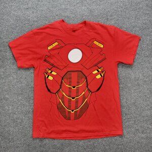 Marvel Iron Man Tshirt Mens Large Red Short Sleeve Body Armor Avenger Super Hero